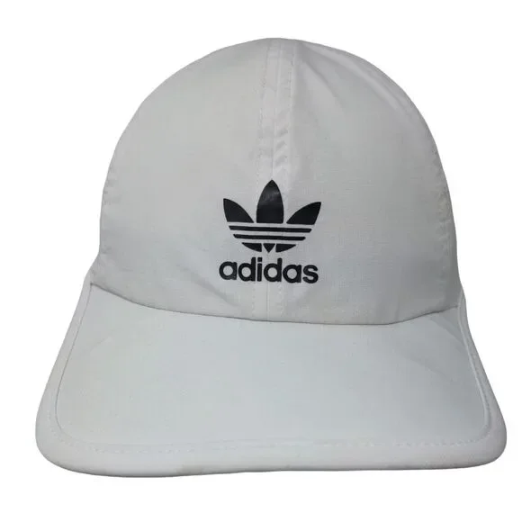 Adidas Men's Strapback Hat White Graphic Trefoil Logo Polyester Blend - Picture 1 of 8